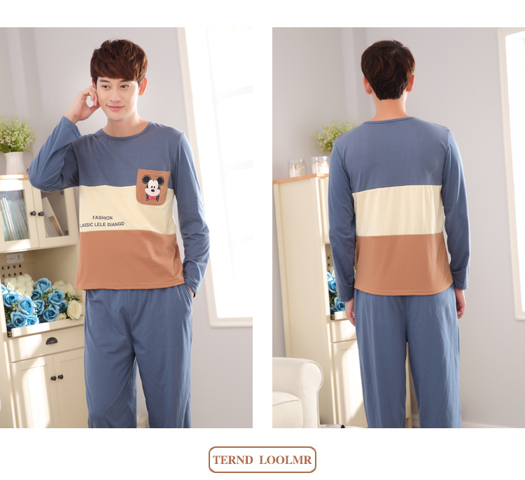 Đặc biệt hàng ngày mùa thu nam đồ ngủ cotton dài tay mùa đông nam dịch vụ nhà cộng với phân bón XL phù hợp giải trí thời trang trung niên u50