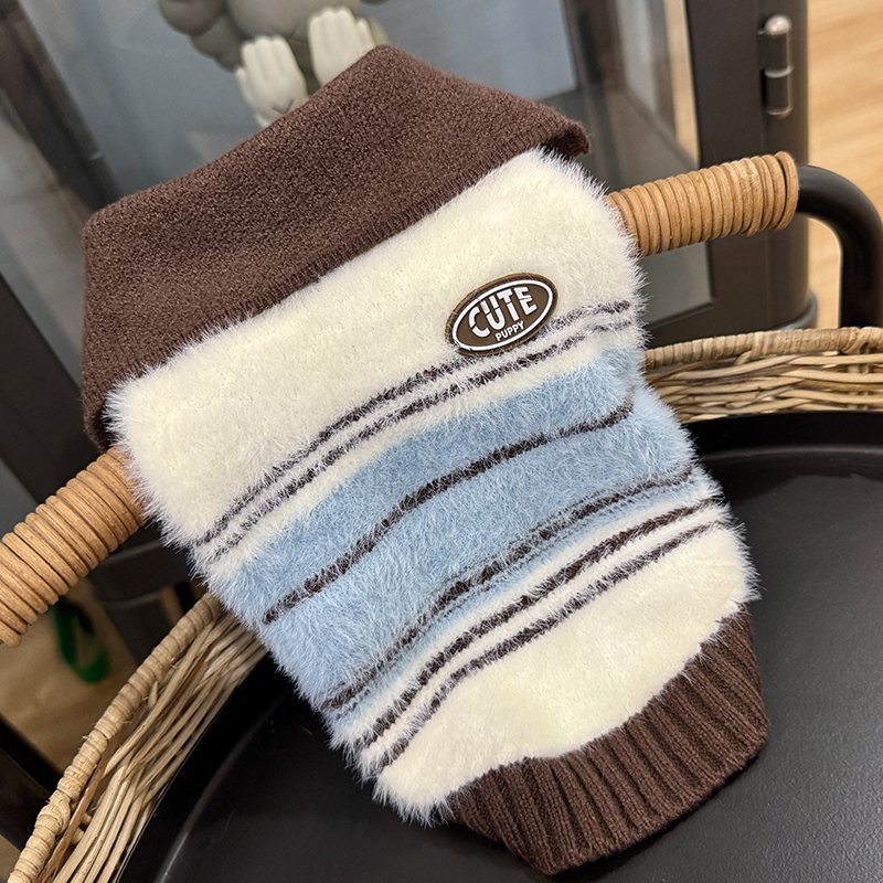Fun Pet Dog Clothes Warm Polo Collar Sweater Bichon Teddy Schnauzer Cheepet New Year Autumn and Winter Clothing Fun Pet Dog Clothes Warm Polo Collar Sweater Bichon Teddy Schnauzer Cheepet New Year Autumn and Winter Clothing