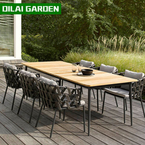 Nordic Outdoor Table And Chairs Courtyard Leisure Villa Balcony Dining Room Table Hotel Room Table And Chairs Open-air Garden Vines Chair Furniture