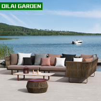 Outdoor Sofa Patio Terrace Terrace Terrace Waterproof Sunscreen Outdoor Rattan Chairlift Sofa Trio Minjuku Hotel Table And Chairs