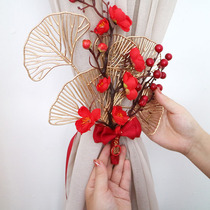 Mingya wedding small red book with wedding room layout bedroom living room curtain door flower decoration wedding supplies