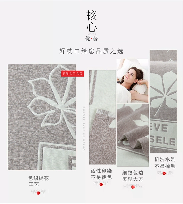 Jie Liya Gối Cotton Chính hãng Người lớn Gối Gối Cặp Thương hiệu Đặc biệt Làm dày Cặp đôi Gối