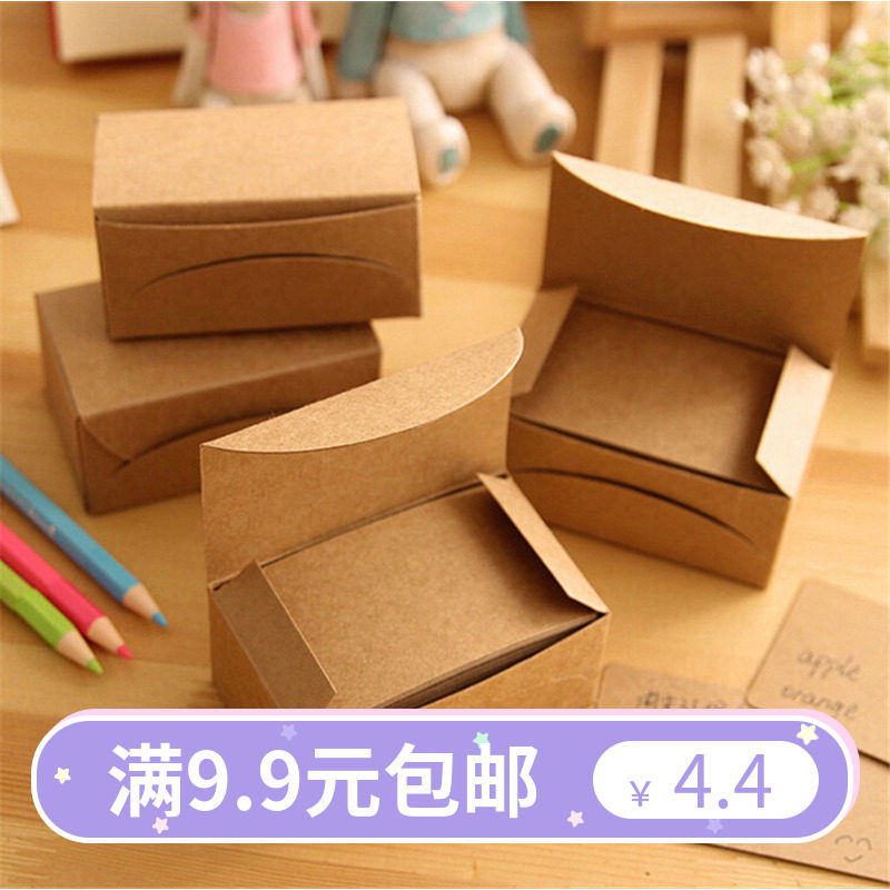 Creative 100 boxed black white kraft cardboard message word card Business card note post-it note book