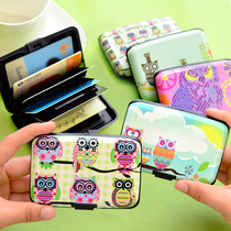 Good quality Korean owl illustration cute card bag womens Korean version of multi card bus bank card holder card holder