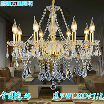 Eurostyle candle lamp Living room chandelier gold silver Extravagant Crystal Dining Room Wedding WEDDING BAG ROOM ATMOSPHERIC BEDROOM HOME LAMP