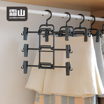  Japan Frost mountain detachable splicing hanger Multi-function pants rack pants clip cabinet skirt rack Skirt clip hanger storage 3 pcs