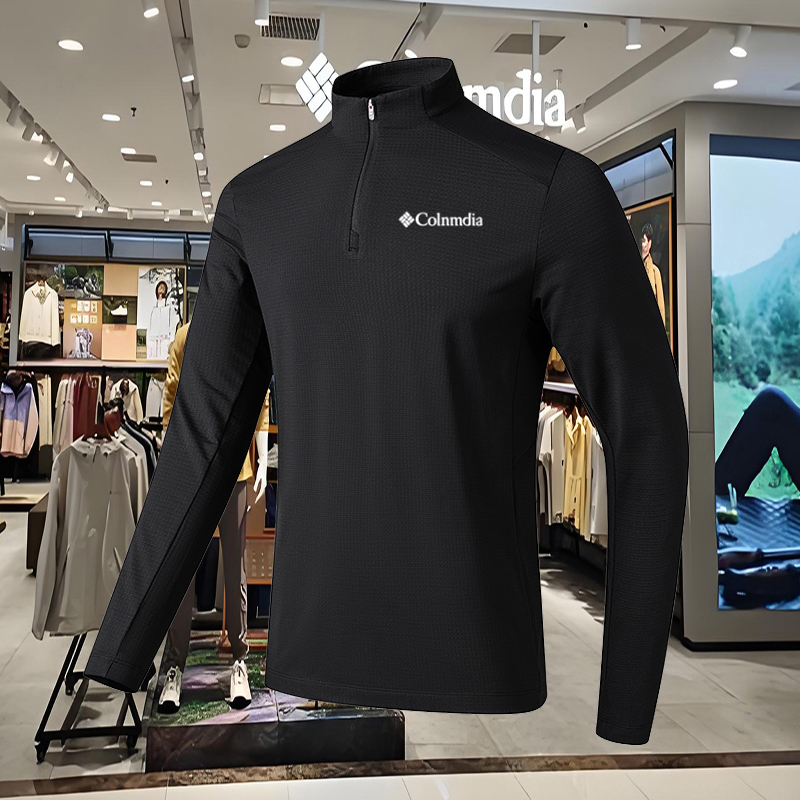 Colin's 26 Spring and Autumn New Special Price Half-Zip Stand Collar Quick-Drying Long-Sleeve T-Shirt for Men and Women Outdoor Fitness Sports Top