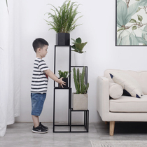 Iron Vatican Nordic style wrought iron flower stand green living room indoor multi-layer flower stand balcony decorative flower stand flower shelf