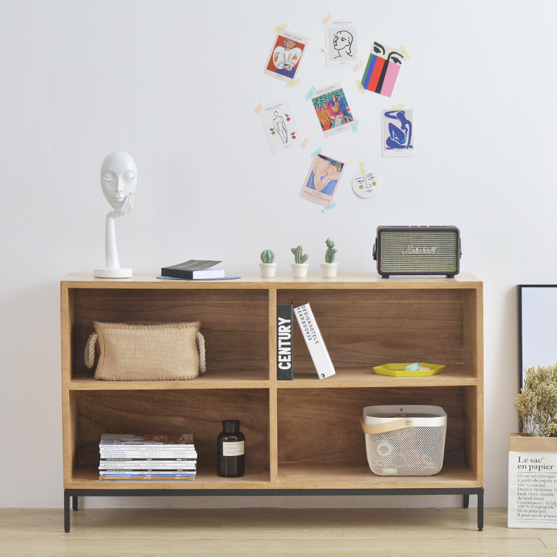 Tie Fan Nordic dining cabinet Solid wood simple storage cabinet Tea cabinet Dining cabinet Wine cabinet Kitchen cabinet Dining room cabinet