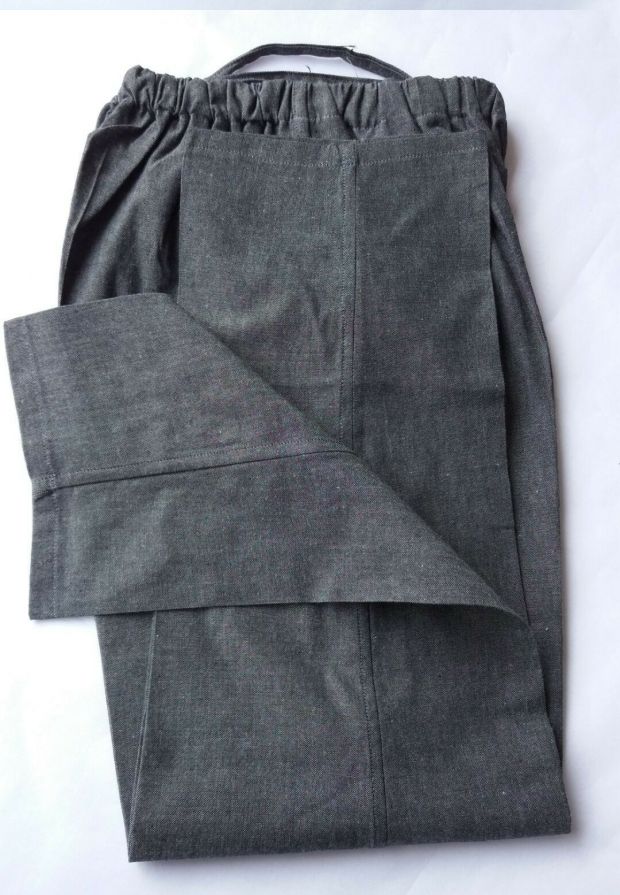 Cotton cũ vải thô Tang phù hợp với quần nam quần âu phong cách Trung Quốc thực hành buổi sáng Kung Fu Tai Chi quần biểu diễn quần mùa xuân và mùa thu quần tây áo sơ mi