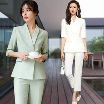 Small blazer womens summer high-end professional suit temperament thin design sense Fried street suit Manager overalls