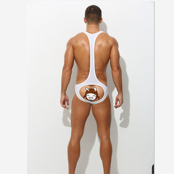 One-piece back empty briefs fitness performance underwear