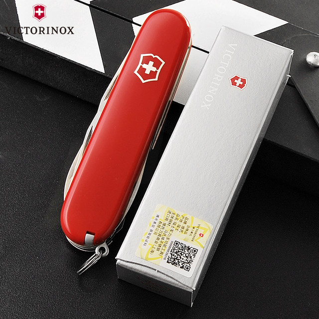 ດັ້ງເດີມ Swiss Army Knife 91mm Traveler Red 1.4613 Victorinox Mini Multi-function Folding Swiss Knife