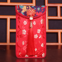 Red envelope wedding fabric red envelope wedding supplies high-end gift gold bag large small size change birthday birthday birthday celebration is a seal