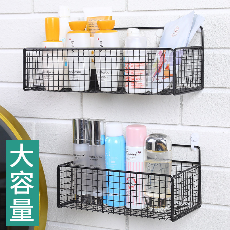 Upper bunk wall hanging storage basket dormitory good things toilet punch-free bathroom storage basket bedside hanging basket wall rack