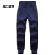 Quần thể thao mùa thu đông cộng với quần nhung ống rộng thẳng quần cotton cộng với phân bón quần thể thao nam XL