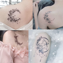 Moon Tattoo Sticker Waterproof Persistent Female Chest Opening Collarbone Chest Front Sexy Vegan Pattern Starkels Wind Suit
