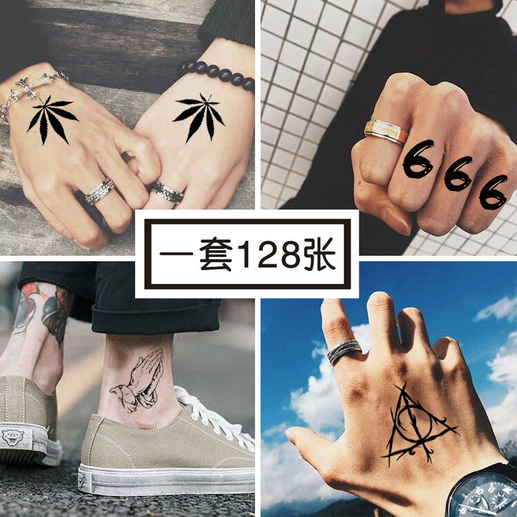 Tattoo stickers waterproof female long-lasting tattoo small pattern personality net red small tattoo stickers male tattoo stickers ins wind