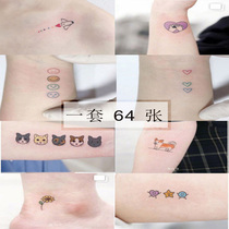 Set of 64 pieces of elegant and elegant suit The rainbow smiley face line flowers little daisy tattooed with cute patterns.