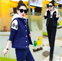 Winter Winter Spring Autumn Dress Lady Plus Suede Thicken Sweater Yad Sports Womens Students Leisure Three Suits Clothes