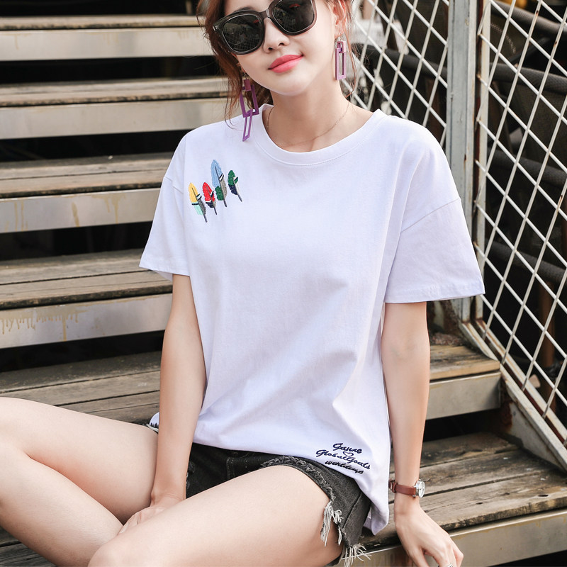 Shopping mall withdrawal special female clothing cut shop dedicated counter clearance handling summer dressed cotton tT shirt