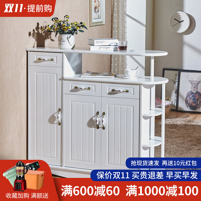 European-style Korean-style shoe cabinet wine cabinet simple modern double-sided paint entrance hall entrance shoe cabinet partition solid wood color pastoral