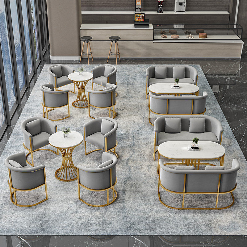 Sales office for talks table and chairs Combined Nordic casual round table Hotel beauty parlour Business Guests Reception sofa-Taobao