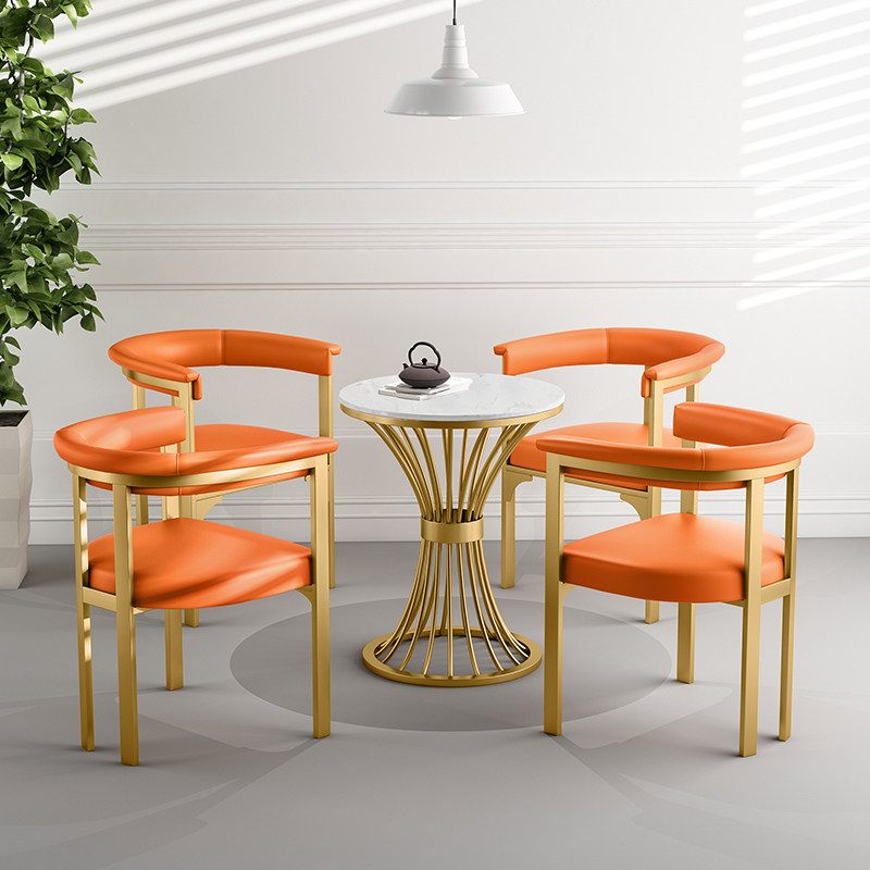 Simple light luxury modern dining chair sales office department hotel negotiation table two chairs reception negotiation table and chair combination