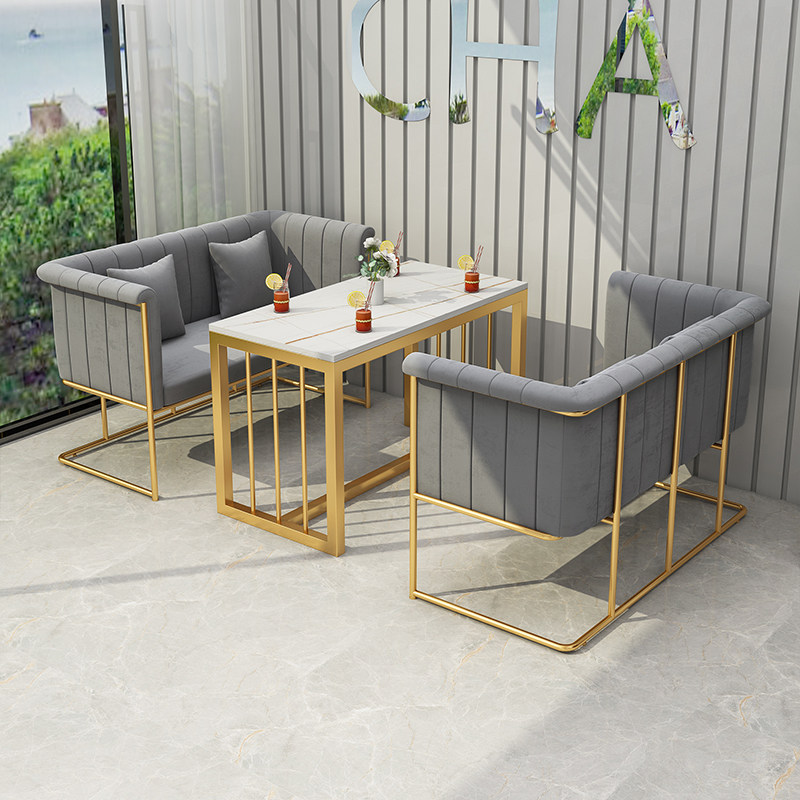 Nordic Light Extravaganza Café web Red sales offices Sofa Booth Casual Movie's Bar Milk Tea Shop Chairs Combo-Taobao