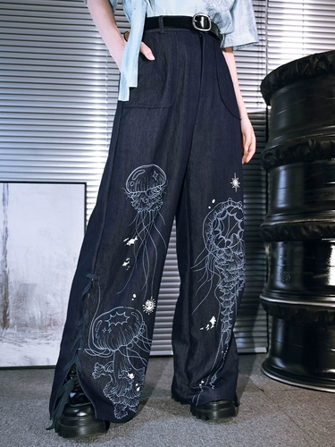 Домик, флуоресцентный ремень, летние штаны, дизайнерские джинсы для отдыха