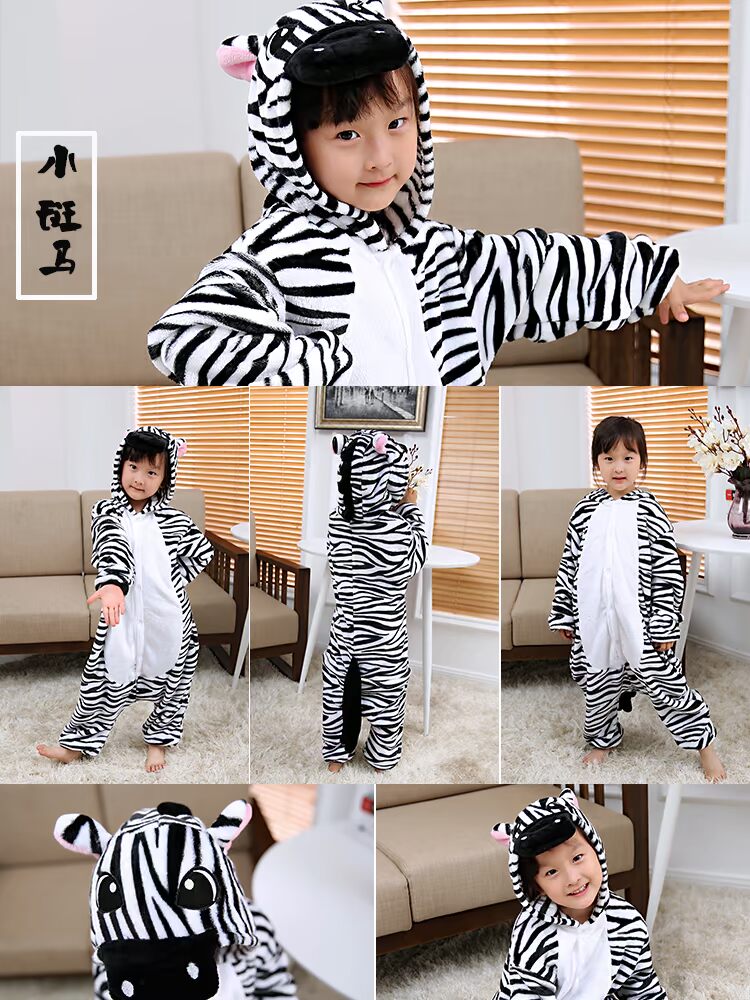 Mùa thu và mùa đông dày trẻ em khủng long động vật phim hoạt hình đồ ngủ liền kề flannel trẻ em bé trai bé gái dễ thương quần áo bé trai