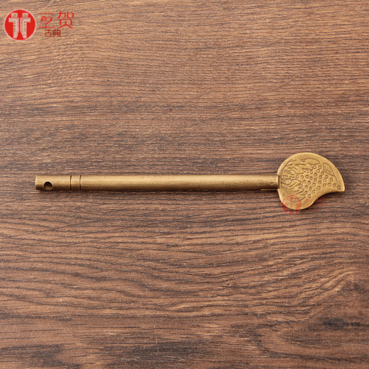 Chinese imitation antique furniture cabinet door pure copper straight bar inserted stick cross plug-in hardware bronze accessories contact pin threading pin insert lock-Taobao