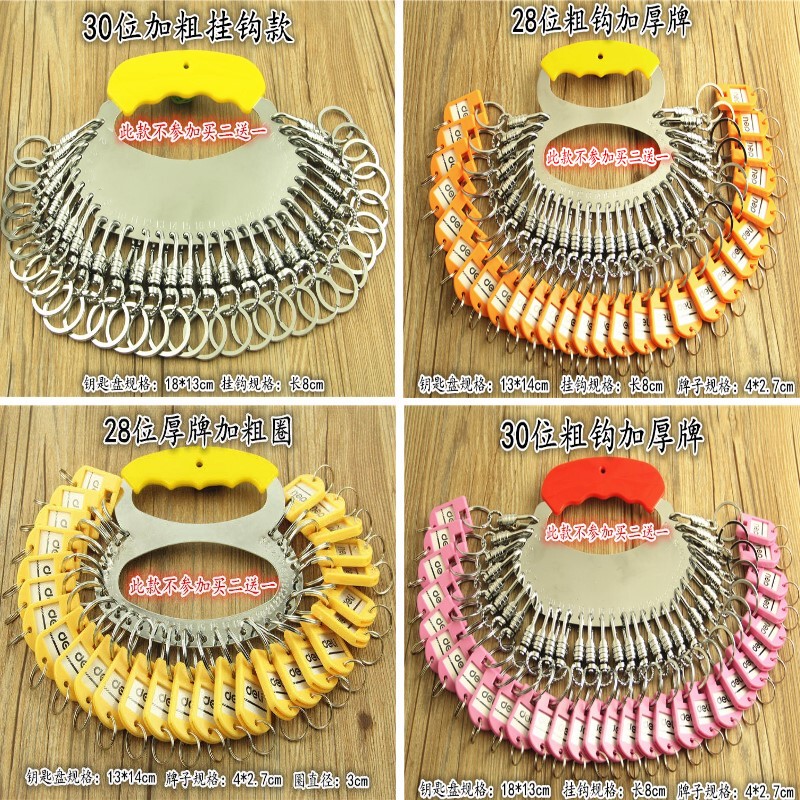 Stainless Steel Thickened Key Holder Disc for Hotel Room Classification with Labelable Tags, Landlord Keychain Storage Organizer
