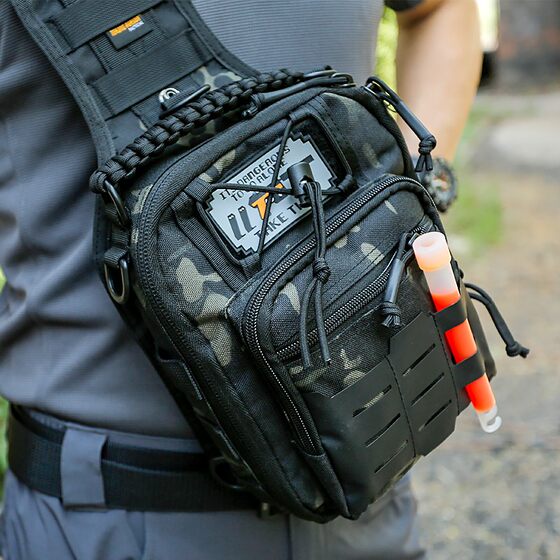 Outdoor multi-functional chest bag men's single shoulder diagonal bag waterproof practical tactical casual EDC tool work bag