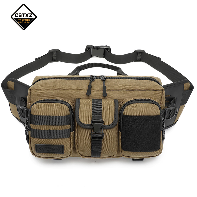 Outdoor Pocket Men Large Capacity Diagonal Satchel Multifunction Sports Touristic Splash Water Single Shoulder Casual Black Chest Bag