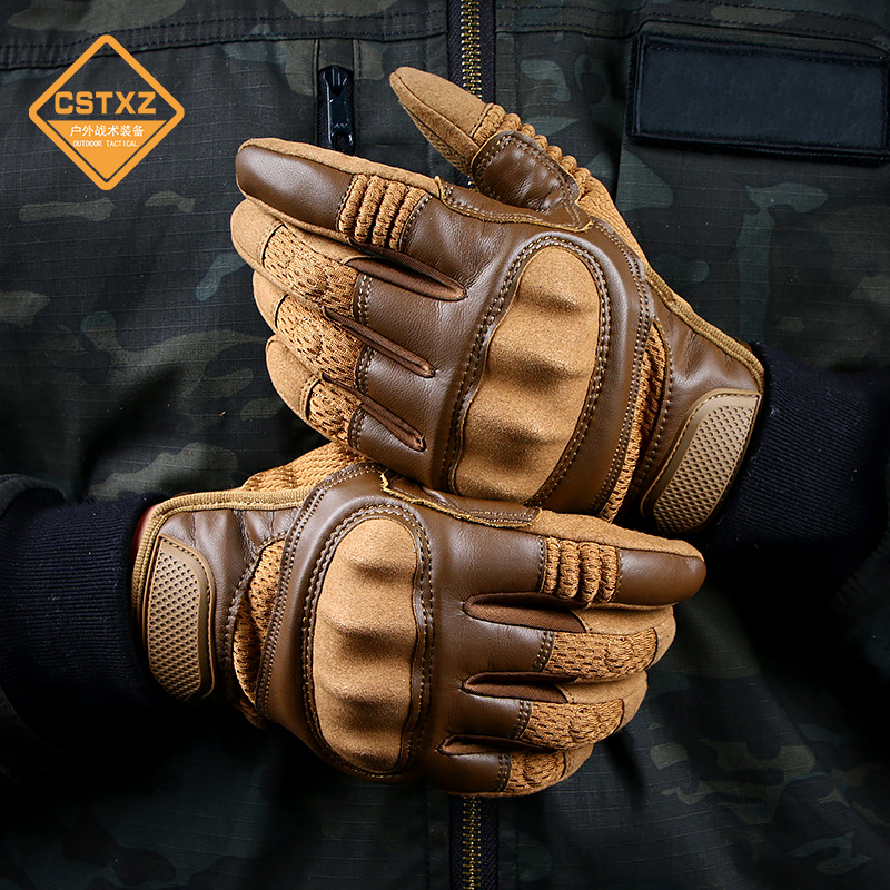 Outdoor Tactical Gloves Men's Spring Season Riding locomotive Locomotive Electric Car electric skid Anti-wear Touch Screen Equipment Retro