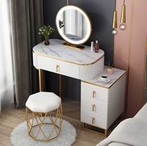 Small family type rock plate dresser Bedroom modern minimalist light lavish and versatile containing cabinet integrated makeup table