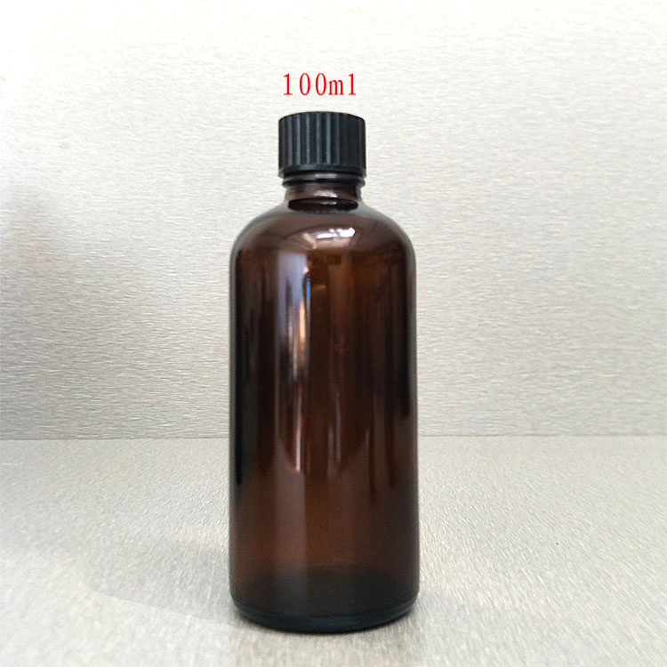 100ml glass brown small mouth reagent bottle essential oil bottle chemical dispensing sample bottle screw one plug cap