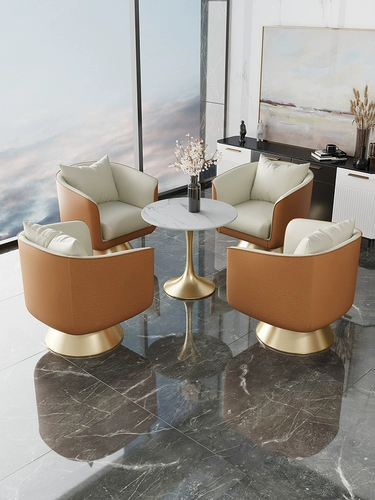 Легкая роскошная гостиная одиночное диван -стул красавица салон переговоры о столах и гостиничном гостиничном гостиничном приеме приема ротации