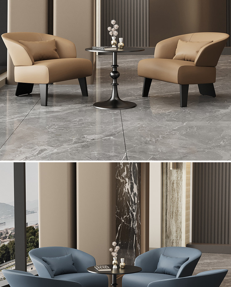 Мягкое кресло 现代简约洽谈单人沙发民宿4s店接待休息区桌椅组合商务办公懒人椅 Fayu