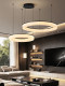 Italian Minimalist Living Room Chandelier, Simple Modern Designer Light Luxury High-End Atmospheric Circular Villa Dining Room Bedroom Lamp