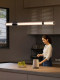 Italian Minimalist Restaurant Chandelier, Modern and Simple Designer Light Luxury High-End Linear Strip Island Table Chandelier