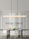 Italian Minimalist Restaurant Chandelier, Modern Simple Light Luxury Strip Light, Designer Dining Table Island High-End Linear Lighting Fixture