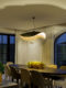 Italian Catellani Smith Minimalist Restaurant Chandelier Designer Bedroom Living Room Gold Foil Art Lighting Fixtures