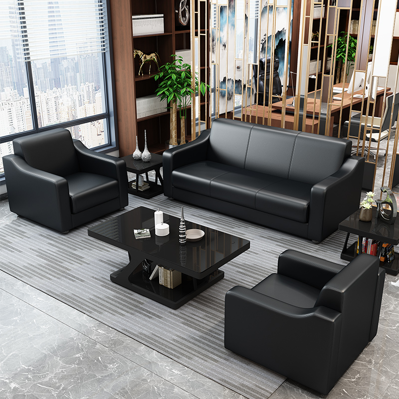Office Sofa Brief Business Reception Guest Trio Place Sofa Simple Modern Office Sofa Tea Table Combinations