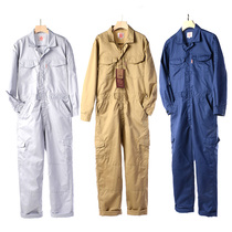 Clearance handling Japanese single-piece overalls mens summer thin breathable multi-pocket workers loose long-sleeved pants