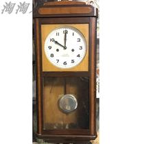 Second-hand Sanwu mechanical old wall clock 1950s public-private partnership Shanghai Sanwu old wall clock mechanical large wall clock