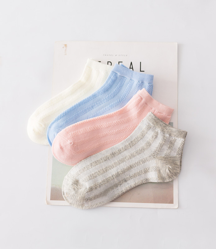 Vớ nữ mùa hè siêu mỏng giúp vớ cotton nguyên chất ngắn ống lưới tất vớ dễ thương Hàn Quốc vớ thoáng khí màu trắng - Vớ bông vớ noel