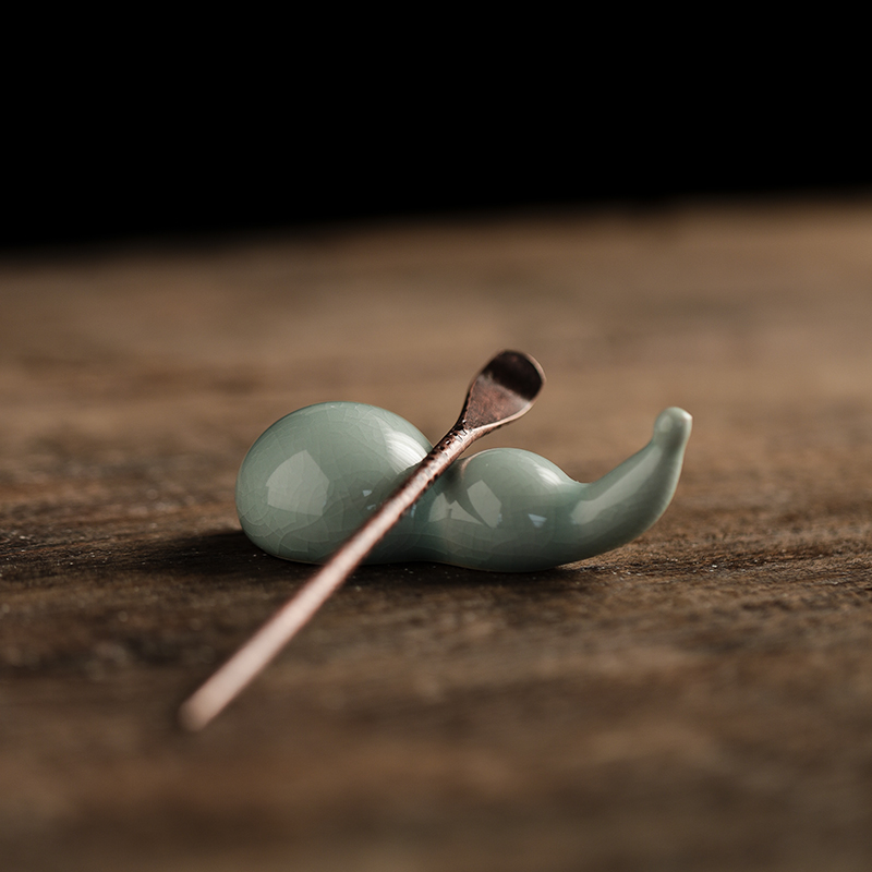 Van Please Ru Kiln Tea Channel Swing Piece Tea Clip Spoon Placing Pin Placing Tea While Tea Needle Shelf Gourd Tea Shelving Tea Dao Accessories-Taobao