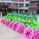 Peony Umbrella Dance Props сцена с большими масштабными вечеринками, выступающими на зонтичном зонтике, зонтиках с зонтиком